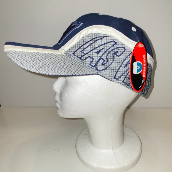 NEW Adult Las Vegas Embroidered Baseball Cap Grey and Navy Blue - Picture 3 of 6
